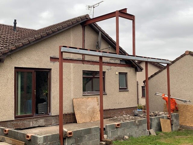 Extension steel for house in Glenrothes