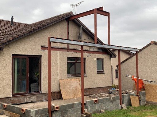 Extension steel for house in Glenrothes.JPG